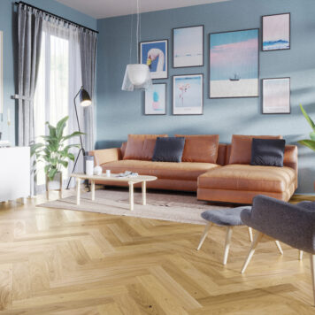 Timberloc Herringbone 14mm - Natural Oak